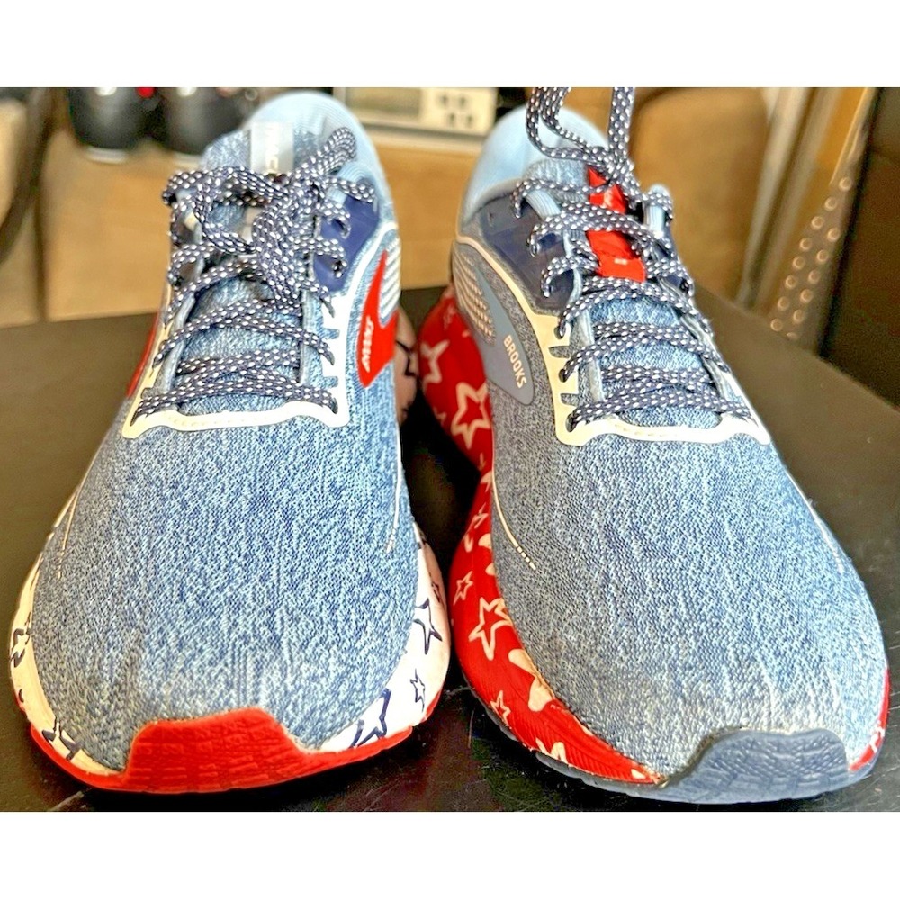 Brooks Trace 2 Patriotic Stars USA Running Sneakers America Men's Size 7.5 - Picture 6 of 11